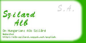 szilard alb business card