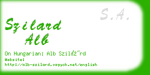 szilard alb business card